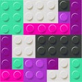 Pattern of colorful childish lego blocks vector Royalty Free Stock Photo