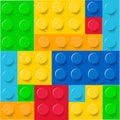 Pattern of colorful childish lego blocks vector Royalty Free Stock Photo