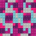 Pattern of colorful childish lego blocks vector Royalty Free Stock Photo