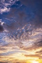 Pattern of colorful cloud and sky sunset or sunrise Royalty Free Stock Photo