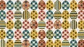 A pattern of colorful eggs on a white background (ai generated) Royalty Free Stock Photo
