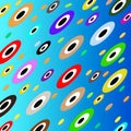 Pattern with colorful ellipses on gradient blue background. background illustration . background vector art. illustration design