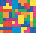 vector pattern of colorful plastic blocks Royalty Free Stock Photo