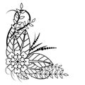 Pattern for coloring book. Coloring book pages for kids and adults.Vector abstract floral elements in indian style. Henna Mehndi