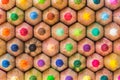 Pattern colour pencils texture and background Royalty Free Stock Photo