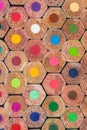 Pattern colour pencils texture and background Royalty Free Stock Photo