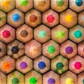 Pattern colour pencils texture and background Royalty Free Stock Photo