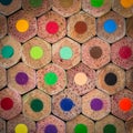 Pattern colour pencils texture and background Royalty Free Stock Photo