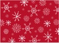 Pattern composed of a variation of snowflakes shaped differently