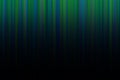 Pattern composed of various vertical lines on a black background, various shades of green and blue