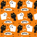 A pattern consisting of an image of an owl with a ghost, an inscription and bones