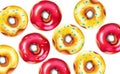 Pattern that consists of glazed and sprinkled donuts