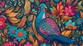 pattern, continuous, colorful, illustration for a cool background