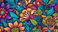 pattern, continuous, colorful, illustration for a cool background