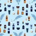 Pattern Cosmetic Products Personal Care, Health. Royalty Free Stock Photo