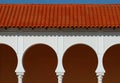 Pattern of covered arcade in Spanish style.