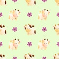 Pattern with cows Royalty Free Stock Photo