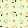 Pattern with cows Royalty Free Stock Photo