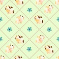 Pattern with cows Royalty Free Stock Photo