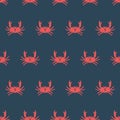 Simple vector illustration with ability to change. Pattern with crabs