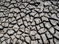 Pattern of cracks in the mud Royalty Free Stock Photo