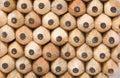 Pattern created from wooden pencils Royalty Free Stock Photo