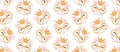 Pattern with cute cat face with a gold glasses Royalty Free Stock Photo