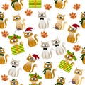 Pattern with cute cats