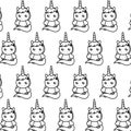 pattern of cute little unicorns baby