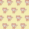 pattern of cute monkeys baby animals kawaii style