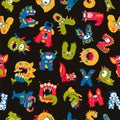 Pattern of cute monsters