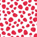 Pattern with cute raspberry