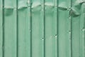 Pattern of Damaged Green Wall metal sheet  texture background Royalty Free Stock Photo