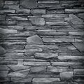 Pattern of decorative black slate stone wall surface Royalty Free Stock Photo