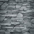 Pattern of decorative black slate stone wall surface / black stone Royalty Free Stock Photo