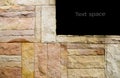 Pattern of decorative brown grey slate stone wall surface,texture background. Royalty Free Stock Photo