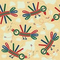 Pattern, decorative colored birds