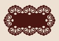 Pattern for decorative panel with floral ornament Royalty Free Stock Photo