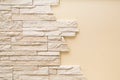 Pattern of decorative white slate stone wall surface