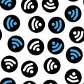 Pattern depicting characters Wi Fi