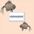 Herringbone Fish Desing for multi use Royalty Free Stock Photo