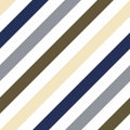 Pattern diagonal stripe seamless. Contrasting cream, blue, gray and olive green color on a white background Royalty Free Stock Photo