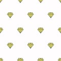 Seamless vector hipster pattern with diamonds and gems Royalty Free Stock Photo