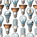 Pattern with different lightbulb