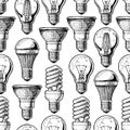 Pattern with different lightbulb