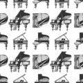 Pattern with different pianos