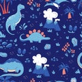 Pattern with dinosaurs Royalty Free Stock Photo
