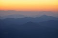 Pattern of distant mountain layers Royalty Free Stock Photo