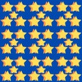 Pattern with double points on a blue background.