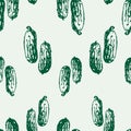 Pattern of drawn cucumbers